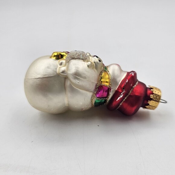 Vintage Trim A Tree Snowman Blown Glass Christmas Tree Ornament 3.50 in 2005 - Picture 5 of 7